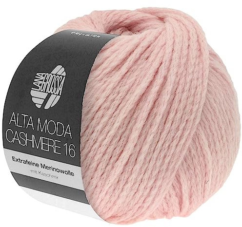 LANA GROSSA Alta Moda Cashmere 16 | Feinste 16 Mikron Merinowolle mit Kaschmiranteil | Handstrickgarn aus 78% Schurwolle (Merino) 12% Kaschmir & 10% Polyamid (Nylon) | 50g zum Stricken | 110m Garn 39