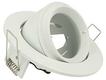 LEDLUX Snooker LED-Scheinwerfer GU10 MR16 Einbau-verstellbare 90-Grad-Runde mit Ring 90-mm-Loch mit asymmetrischer Beleuchtung (Weiß)