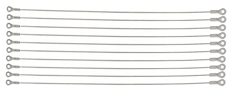 Coshar 10pcs Cabinet Door Restraint 12-inch Cupboard Door Protector Hinge Limiter, Limit Door Swing, Lid Strap Replacement (Screws Inluded)