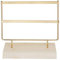 RUBY - Schmuck-Organizer, 40 Löcher Holz- und Metallohrring-Display, Vintage-Schmuckschatulle, Schmuck-Organizer, Juwelier-Ohrringe 22.5x20.5cm