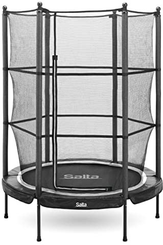 Salta Junior - Trampolin mit Sicherheitsnetz - ø140cm - Rund - Schwarz/Pink (Schwarz)