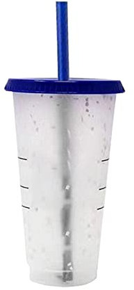 Bodhi2000 700ml Water Cup Eco-Friendly Large Capacity PP Color Changing Drinking Cup for Home, BPA-Free Reusable Water Bottles, Personalised Water Bottle White