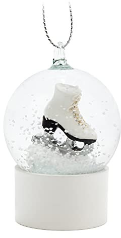 Abbott Collection Kleine Schneekugel für Damen, Skate-Ornament, 5,8 cm hoch