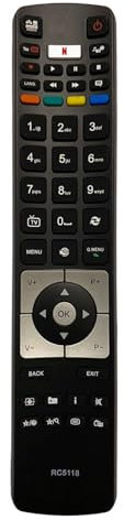Aurabeam Ersatz TV Fernbedienung kompatibel mit Telefunken Vetsel Dual DL43F289P4CW Fernseher