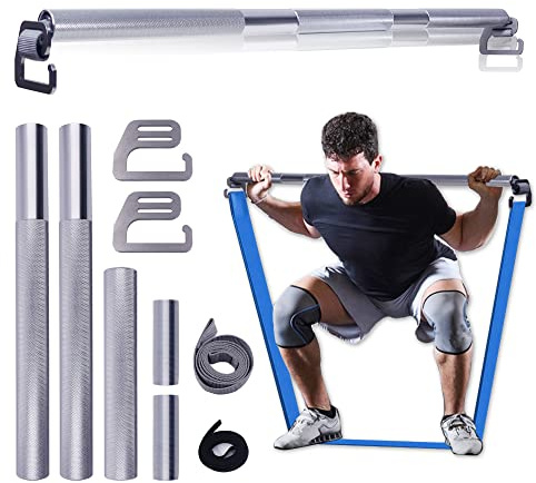 J Bryant Fitness-Widerstandsband, Übungsstange, großer Haken, robuste Stange