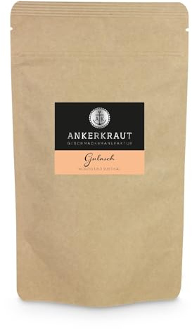 Ankerkraut Gulasch, Mischung Würziger Zutaten für Eintopf, Topf oder Backofen, mit Paprika edelsüß, Pfeffer, Majoran, Kümmel und mehr, Premium Qualität für Essen, 170 g im Beutel
