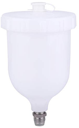 TICFOX 600ml Paint Spray Gun Pot, Gravity Feed Plastic Paint Cup Plastic Paint Spray Gun Can for D-evilbiss GTI/T-EKNA Pro Pri FLG