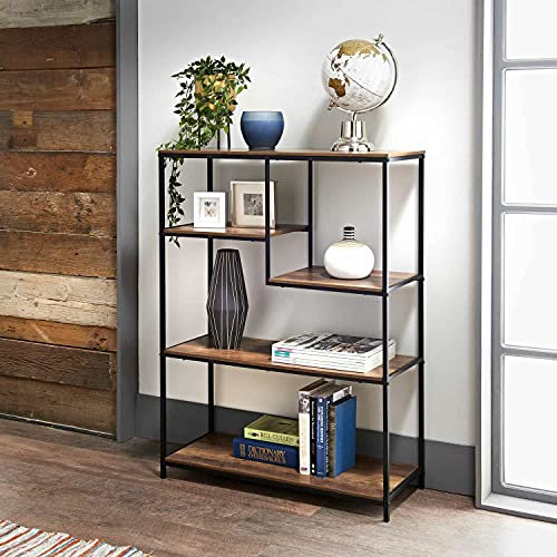 OTZ Display Shelf Bookshelf CD DVD Rack Storage Book storage wood Metal Shelf black