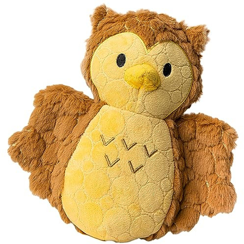 Bite Force Wildlife - Langlebiges Plüschspielzeug für Hunde - Hundespielzeug mit Kevlar gefertigt, mehrlagig und verstärkten Nähten. Quietscher für interaktives Spiel. Ideal für Starke Kauer (Eule)