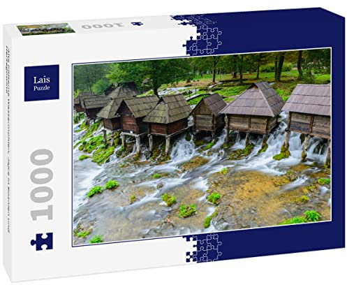 Lais Puzzle Alte hölzerne Wassermühlen, Jajce in Bosnien und Herzegowina 1000 Teile