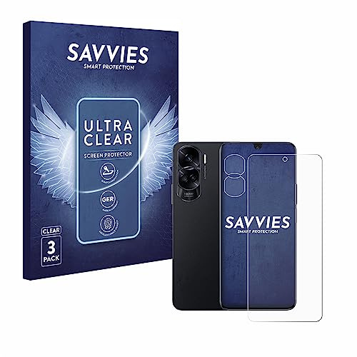 Savvies Schutzfolie für Honor 90 Lite | (Display+Kamera) 6 Stück Transparenter Displayschutz Made in Germany Ultra-Klar Displayschutz-Folie
