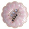 ALXBSONE Plato de joyería con forma de hoja de loto, soporte para anillos, bandeja para llaves, plato decorativo de cerámica (pétalos, rosa)