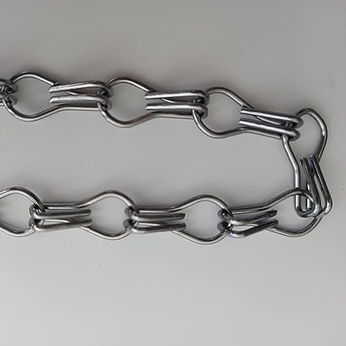 VerRich Dark Grey 4PCS 200cm (78.74) Aluminium Double Hook Chain Link for Lengthen Chain Curtain