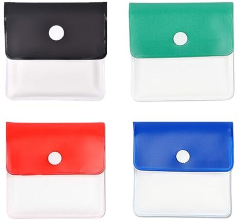 Pocket Ashtrays 4 Pack Fireproof PVC Pouches For Car & Daily Use | 4pack leakproof fire-resistant PVC pocket ashtrays, lightweight portable for car trips, outdoor travel & daily ash storage
