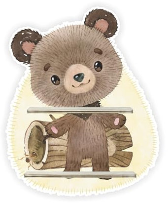 Farbklecks-Collection Musikboxregal Erweiterung Little Friends Bär