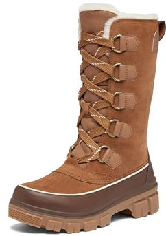 SOREL Tivoli V Tall - Stivali impermeabili da donna, Velvet Tan/Tabacco, 43 EU