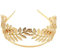 JZK 1 x goldene römische Blattkrone, griechische Krone, Göttin, Kopfschmuck, Haarkrone, Mädchen, Brautjungfer, Braut, Tiara, Haarband, Cosplay, Haarschmuck für Hochzeit, Party