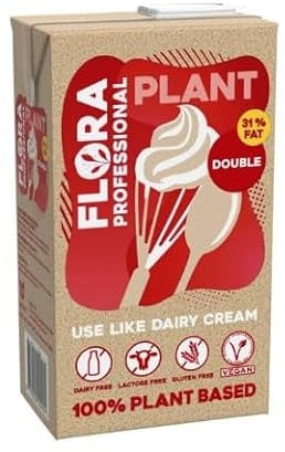 Flora Plant Based Double Cream Alternative 1ltr (Pack of 8)