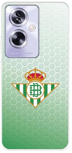 Funda para OPPO A79 5G del Real Betis Balompié Escudo Fondo Degradado tansparente para Proteger tu móvil. Carcasa de Silicona Flexible con Licencia Oficial