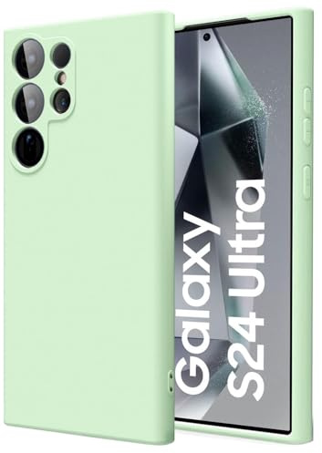 CoolGadget TPU Handyhülle für Samsung Galaxy S24 Ultra Silikonhülle, farbige TPU Soft Case mit Grip-Oberfläche, kompatibel mit Samsung Galaxy S24 Ultra (6,8 Zoll), Grün