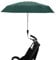 LKPOMI 35 Inch Chair Umbrella with Universal Clamp Sun Protection Rainproof Portable Outdoor Umbrella for Camping Chair Strollers Golf Carts (Green)