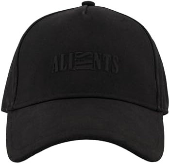 AllSaints Herren Oppose Baseball Cap, Suede Hat with Logo & Adjustable Strap Baseballkappe, Schwarz, Einheitsgröße