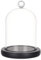 PH PandaHall Cloche Dôme en Verre Transparent Présentoir Dôme Cloche Cloche Couvercle Dôme Noir avec Poignée Supérieure pour Fleur Argile de Plantes Succulentes Présentoir de Noël, 21.5cm