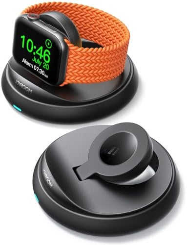 JOYROOM Kabellose Ladekabel für Apple Watch, Magnetisches Ladegerät für Apple Watch mit&USB-C Kabel, iWatch Ladestation für iWatch S10/9/8/7/SE/6/5/4/3/2/Ultra/(40mm/42mm/44mm/45mm/46mm/49mm)-Schwarz