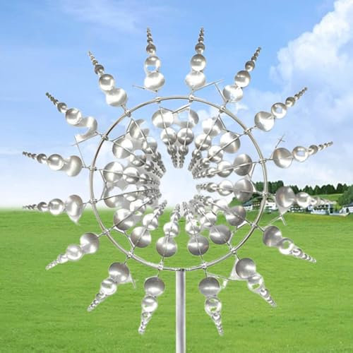 Windmühle Aus Metall, Metall-Windmühle, Windspiel Magische Windmühle, Windmühle Garten Metall, Metall Windmühle Windbetriebene Spinner Windmühle Skulptur Hof