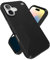 Speck Schwarze Schutzhülle für iPhone 16 – schlanke Handyhülle für iPhone 16 – iPhone 16 – Presidio 2 Grip – Schwarz/Schiefer