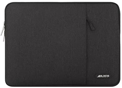 MOSISO Laptop Case 14 inch, 14 inch Laptop Sleeve Compatible with HP Lenovo Dell ASUS Acer, HP Stream, Dell Latitude, Lenovo IdeaPad, Polyester Vertical Computer Sleeve Bag with Pocket, Black