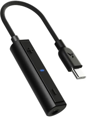 HiByDigital D1 USB C DAC 32bit/384KHz USB C to 3.5mm Audio Adapter Dongle HiFi Headphone Amplifier for Android/iOS/Windows/Mac