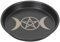 Runder Wicca Pentagramm Kerzenhalter Mit Dreifachem Mondmotiv - Dekoratives Metalltablett Für Rituale Schmuckaufbewahrung Und Tischdekoration