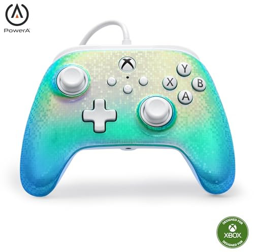 Mando alámbrico PowerA Advantage para Xbox Series X|S - Diskokugel, mando, mando para videojuegos con cable, mando para juegos, funciona con Xbox Series X|S