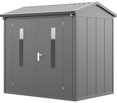 GFP Primeyard Casetta da giardino metallo 228x180x231 cm Armadio da esterno per attrezzi antracite