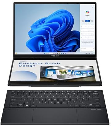 Asus Zenbook Duo Laptop, Dual 14” OLED 3K 120Hz Touch Display, Intel Evo Certified, Intel Core Ultra 7 255H, Intel Arc Graphics, 32GB RAM, 1TB SSD, Windows 11, Inkwell Gray, UX8406CA-DS79T