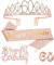 Rose Gold 60th Birthday Party Supplies Set -Rose Gold Cake Topper, Tiara Crown, Sash & Rosegold Candle for Girls Women Party Decorations Idea