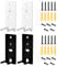 TopHomer 2Pcs Wall Mount Brackets with Screws, Home Entertainment System Accessories, Wall-mounted Stand for Surround Speakers(Black+White)