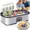 Yogurtiera, Macchina per Yogurt Automatica Digitale con Controllo di Tempo e Temperatura Regolabili, Yogurtiera probiotica in Acciaio Inox con 8 vasetti in Vetro da 170 ml