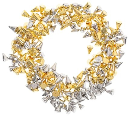 OATIPHO 200Pcs Manicure Jewelries Nail Decors Metal Easy to Apply Versatile Assorted Color Spikes Nail Art Spikes for DIY Crafts