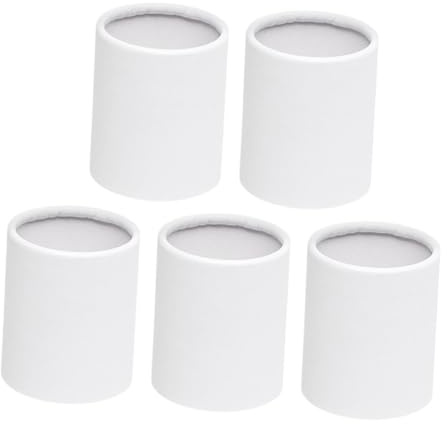 TEHAUX Mini Secchielli e Design Unico in Carta Bianco per Fiori 5 Pezzi Scatole Rotonde Buona Ventilazione per Bouquet Perfette per Raduni Informali e Viaggi
