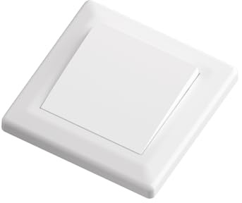 Temolink Unterputz Lichtschalter, Wechselschalter, S55 Wippschalter 2-Wege, 16A/250V, Weiß, mit Rahmen, Wandlichtschalter für Innenbereich, Serie: Euro Classic