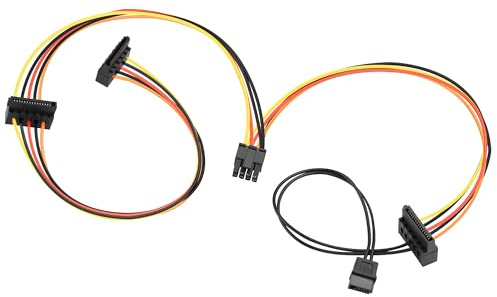 ELFJMZP OptiPlex 3040 5040 7040 MT SATA Power Cable Small 8Pin to 3x 15Pin SATA + 6Pin SATA Power Cord for Hard Drive/Optical Drive