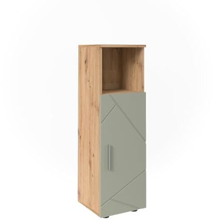 Vicco Midischrank Irma, Salbeigrün, 30 x 95 cm | Ideal für kleine Räume und schmale Nischen