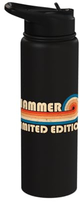 Hammer Retro 70s 80s Sunset Stripe Stainless Steel Insulated Water Bottle