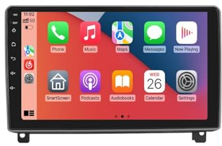 Car Stereo Carplay Radio de Coche para Peugeot 407 CC SW 407CC 2004-2011 HD Pantalla Tactil Radio Reproductor Reproductor de Internet, Bluetooth, WiFi, 4 Nuclear 1G+16G
