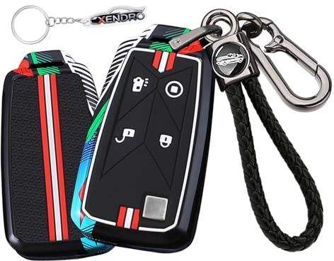 XENDRO Coque de protection pour clé de voiture - Pour Renault Pickup Lorry Gama Seris T C K Euro6 Trucks - En métal et silicone - Longueur : porte-clés - Noir