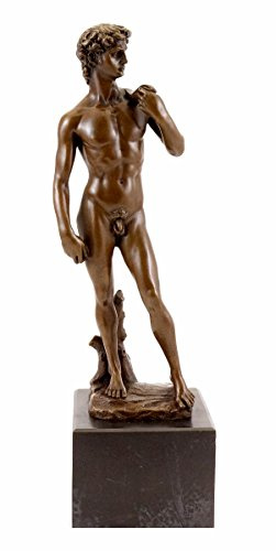 Kunst & Ambiente - Bronzefigur der Hochrenaissance - David von Michelangelo - Römische Skulptur - Florenz Figur