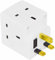 Guilty Gadgets ® - Multi Purpose 3 Way 13 Amp Mains Fused Wall AC Adaptor Plug For Laptop, Computer, TV, DVD, PS3, Wii, xBox, Sky, Virgin, Freeview Box, Hi-Fi, for use with Phone and Tablet Chargers