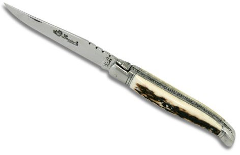 Laguiole Actiforge - Couteau Laguiole manche en bois de cerf et mitres en inox